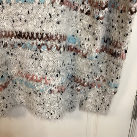 Raga Women's Turtleneck Sweater Size M Darla Speckled Eyelash Warm Cozy - Picture 3 of 6